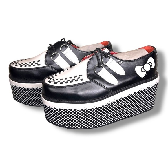 New Hello Kitty TUK Size 8 Limited Edition Platform Shoe *Read Listing Polka Dot - Picture 1 of 11